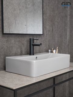 Раковина Gid Gm1344 52236 накладная серая матовая 61x35.5x14